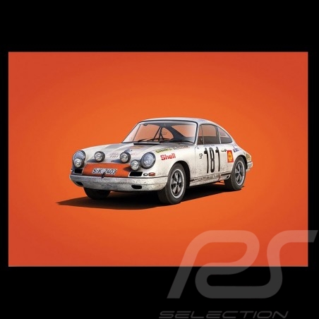 Porsche 804 Grosser Preis von Frankreich reproduction d'une affiche originale de Erich Strenger