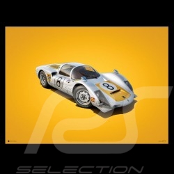 Porsche 804 Grosser Preis von Frankreich reproduction d'une affiche originale de Erich Strenger
