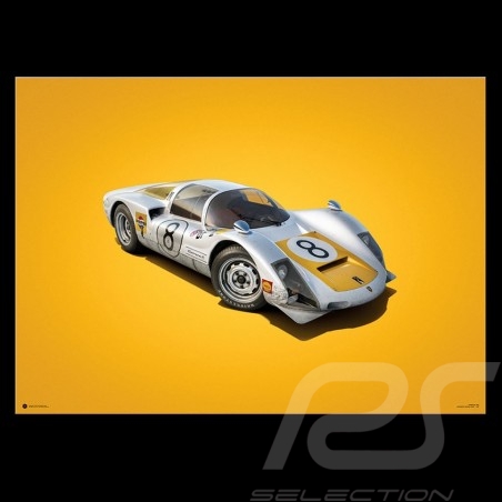 Porsche 804 Grosser Preis von Frankreich reproduction d'une affiche originale de Erich Strenger