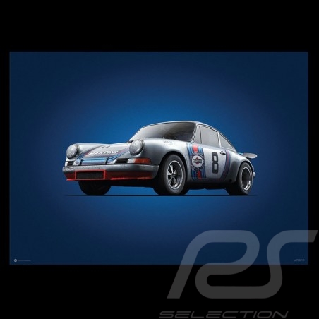 Porsche 804 Grosser Preis von Frankreich reproduction d'une affiche originale de Erich Strenger