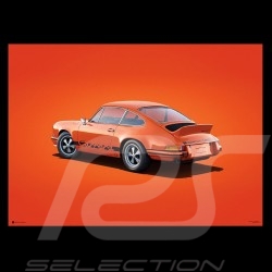 Porsche Poster 911 Carrera RS 1973 tangerine orange
