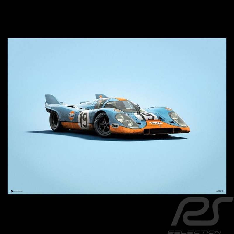 Porsche Poster 917 K 24h Le Mans 1971 Gulf  n°19