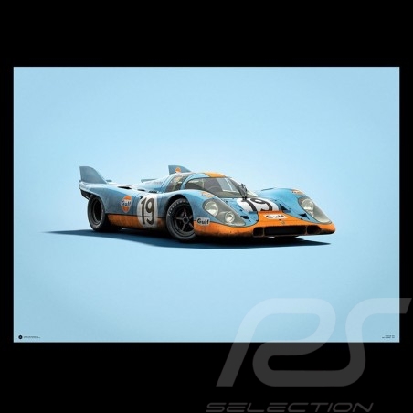 Porsche Poster 917 K 24h Le Mans 1971 Gulf  n°19