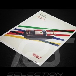 Porsche Poster 911 R Geschwindigkeitsaufzeichnung Monza 1967 Limitierte Auflage