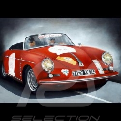 Porsche 804 Grosser Preis von Frankreich reproduction d'une affiche originale de Erich Strenger