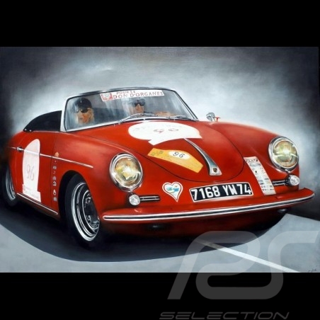Porsche 804 Grosser Preis von Frankreich reproduction d'une affiche originale de Erich Strenger