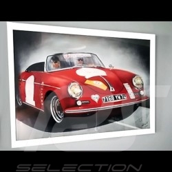 Poster Porsche 356 Roadster n° 87148 Corinne Bessonnat