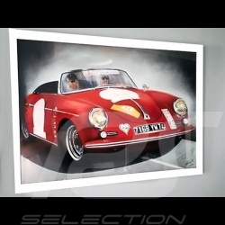 Porsche 804 Grosser Preis von Frankreich reproduction d'une affiche originale de Erich Strenger