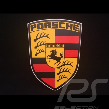 Autocollant Porsche écusson ancien 12 x 9 cm