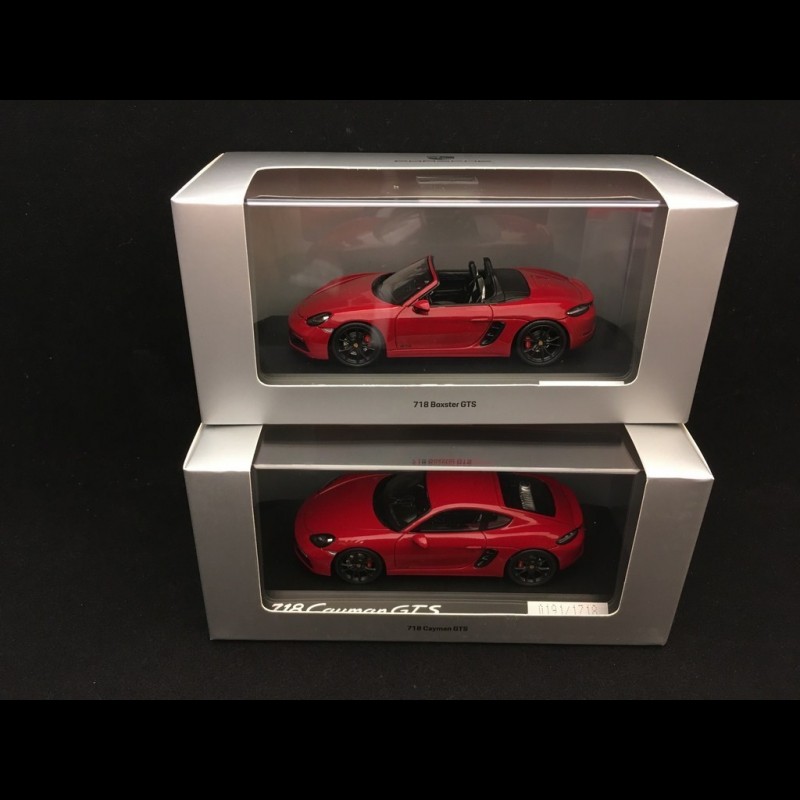 Duo Porsche 718 Boxster / Cayman GTS type 982 2017 carmin red 1/43 ...