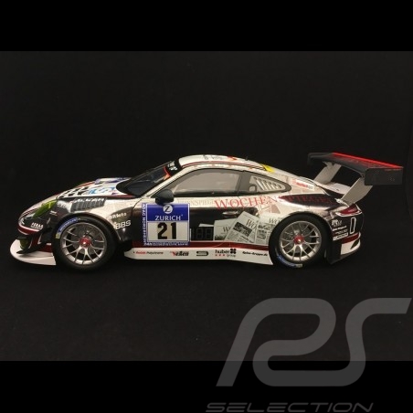 Porsche 911 GT3 R type 991 24h Nürburgring 2016 n° 21 Manthey 1/18 Minichamps 155166021