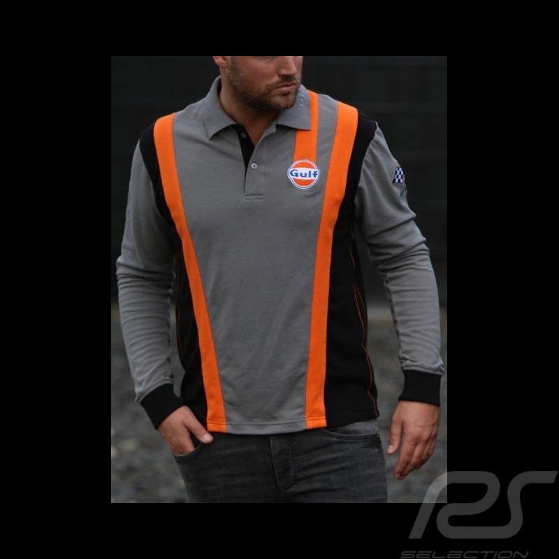 Lange Ärmel Polo Gulf Racing 50th anniversary grau - Herren