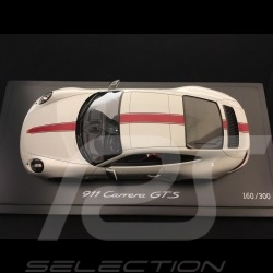 Porsche 911 Carrera GTS type 991 grau / rote Streifen 1/18 Spark WAX02100028
