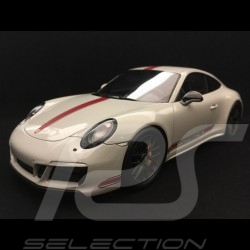 Porsche 911 Carrera GTS type 991 grey / red stripes 1/18 Spark WAX02100028
