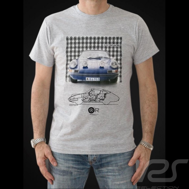 T-shirt Porsche 911 2.0 S 1969 pepita gris - homme men Herren