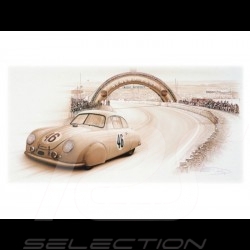 Porsche 804 Grosser Preis von Frankreich reproduction d'une affiche originale de Erich Strenger