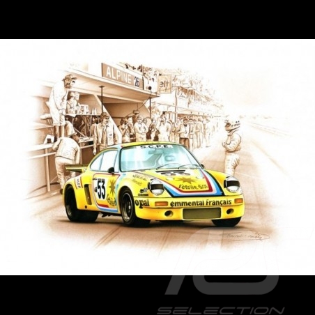 Porsche 804 Grosser Preis von Frankreich reproduction d'une affiche originale de Erich Strenger