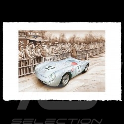 Porsche 804 Grosser Preis von Frankreich reproduction d'une affiche originale de Erich Strenger