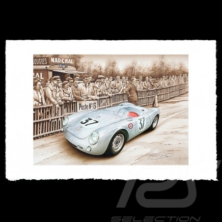 Porsche 804 Grosser Preis von Frankreich reproduction d'une affiche originale de Erich Strenger