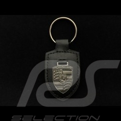 Porsche Schlüsselanhänger Wappen schwarz / Silber