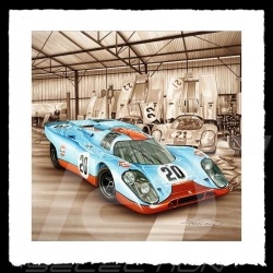 Porsche 804 Grosser Preis von Frankreich reproduction d'une affiche originale de Erich Strenger