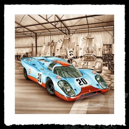 Porsche 804 Grosser Preis von Frankreich reproduction d'une affiche originale de Erich Strenger
