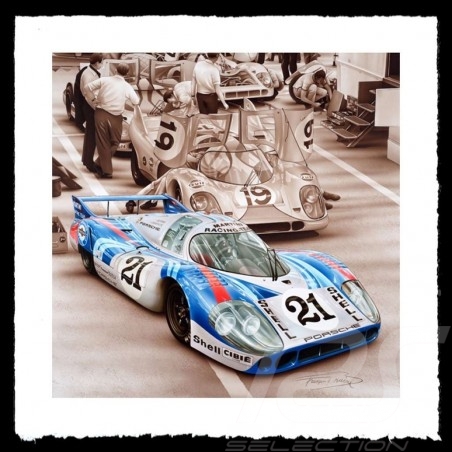 Porsche 804 Grosser Preis von Frankreich reproduction d'une affiche originale de Erich Strenger