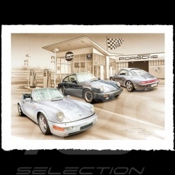 Porsche 804 Grosser Preis von Frankreich reproduction d'une affiche originale de Erich Strenger
