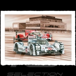 Porsche 804 Grosser Preis von Frankreich reproduction d'une affiche originale de Erich Strenger