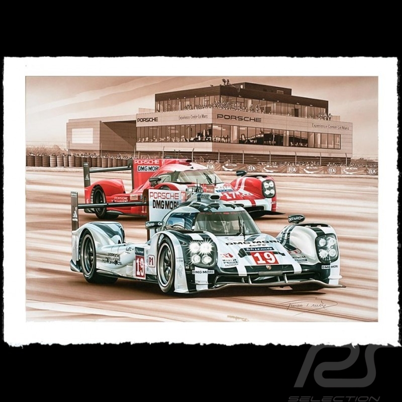 Porsche Poster 919 Hybrid Sieger Le Mans 2015 n° 19 François Bruère - VA121