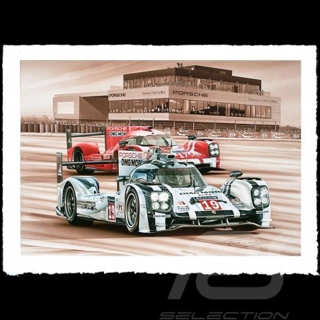 Porsche 804 Grosser Preis von Frankreich reproduction d'une affiche originale de Erich Strenger