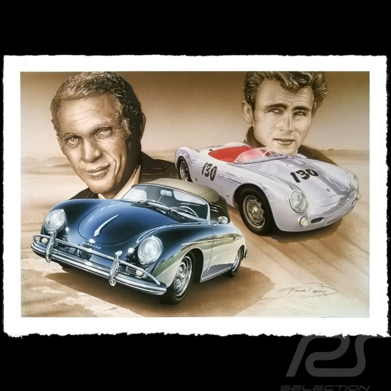 Porsche 804 Grosser Preis von Frankreich reproduction d'une affiche originale de Erich Strenger