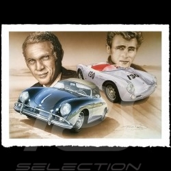 Porsche 804 Grosser Preis von Frankreich reproduction d'une affiche originale de Erich Strenger