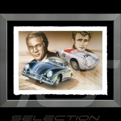 Porsche 804 Grosser Preis von Frankreich reproduction d'une affiche originale de Erich Strenger