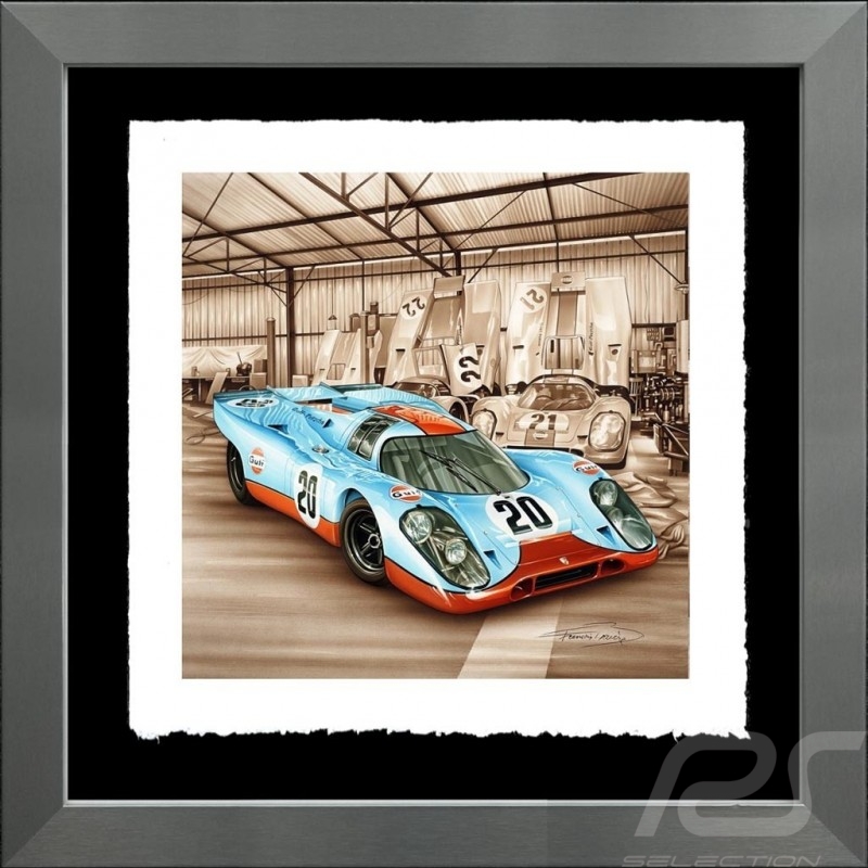 Porsche 804 Grosser Preis von Frankreich reproduction d'une affiche originale de Erich Strenger