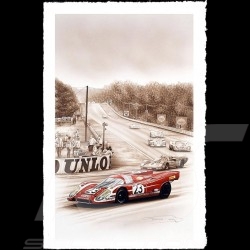 Porsche 804 Grosser Preis von Frankreich reproduction d'une affiche originale de Erich Strenger