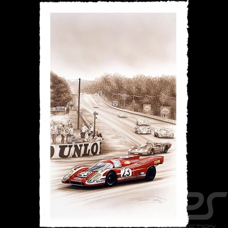 Porsche 804 Grosser Preis von Frankreich reproduction d'une affiche originale de Erich Strenger