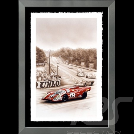 Porsche 804 Grosser Preis von Frankreich reproduction d'une affiche originale de Erich Strenger