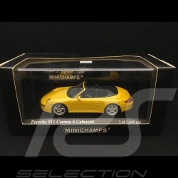Porsche 997 Carrera S Cabriolet 2005 jaune 1/43 Minichamps 400063031