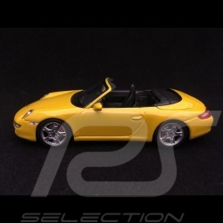 Porsche 997 Carrera S Cabriolet 2005 jaune 1/43 Minichamps 400063031