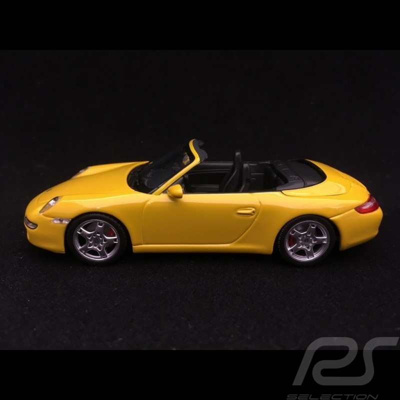Porsche 997 Carrera S Cabriolet 2005 jaune 1/43 Minichamps 400063031