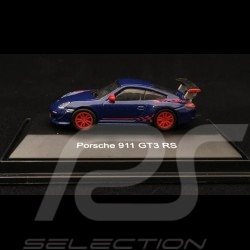 Porsche 911 GT3 RS type 997 2010 aquatic blue red stripe 1/87 Schuco 452631600