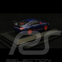 Porsche 911 GT3 RS type 997 2010 aquatic blue red stripe 1/87 Schuco 452631600