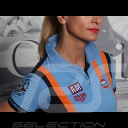 Polo-shirt Gulf Racing Team cobalt blau - Damen