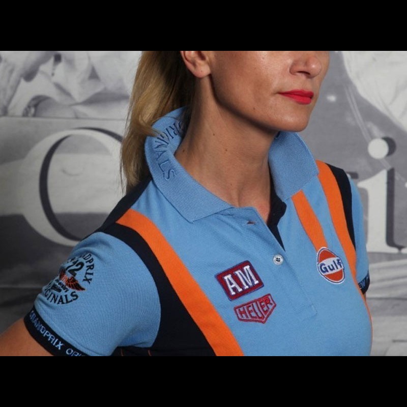 Polo shirt Gulf Racing Team cobalt blue - women