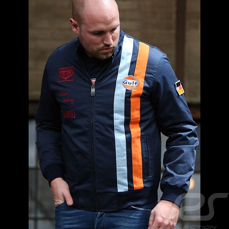 Veste Gulf Steve McQueen Le Mans  coton bleu indigo - homme