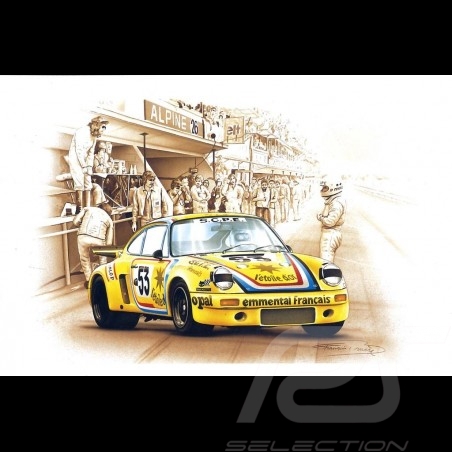 Porsche 804 Grosser Preis von Frankreich reproduction d'une affiche originale de Erich Strenger