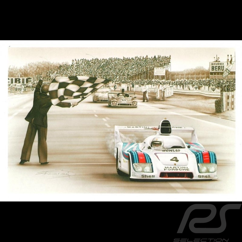 Porsche 936 vainqueur Le Mans 1977 n° 4 François Bruère - CP70 Carte postale Postcard Postkarte Porsche 936 vainqueur Le Mans 1977 n° 4 François Bruère - CP70 Carte postale Postcard Postkarte