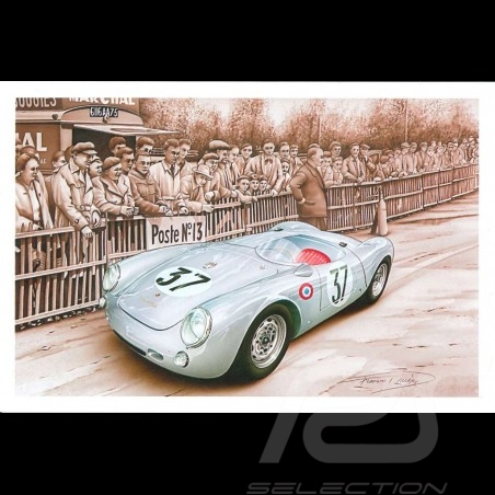 Porsche 804 Grosser Preis von Frankreich reproduction d'une affiche originale de Erich Strenger