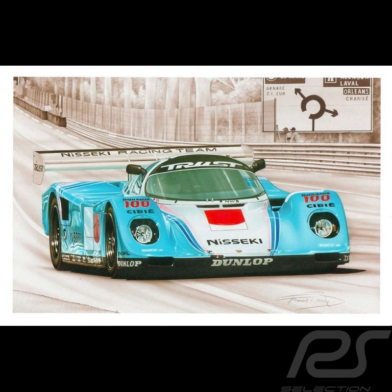 Porsche 962 C Le Mans 1990 n° 63 Nisseki François Bruère - CP159 Carte postale Postcard Postkarte